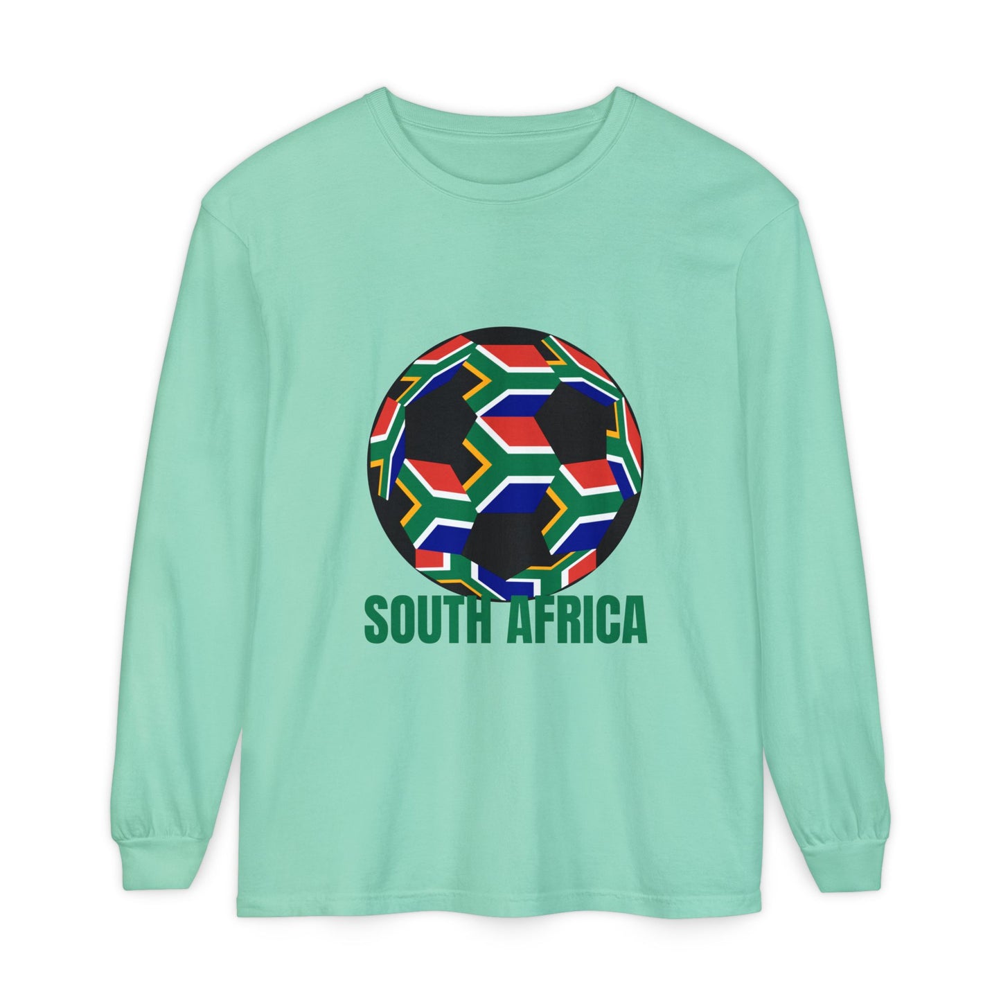 South Africa Fan Specialty Soccer Ball Design Long Sleeve T-Shirt