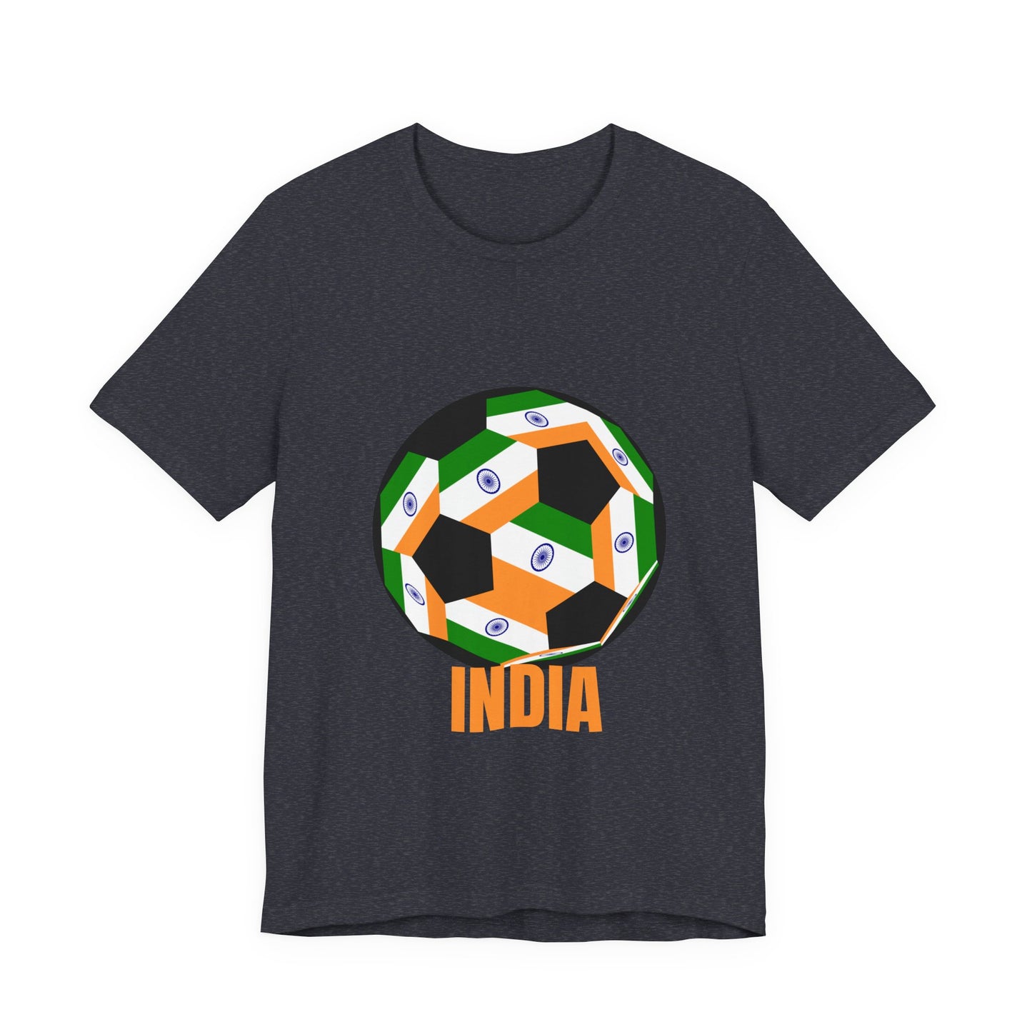 India Fan Specialty Soccer Ball Design T Shirt