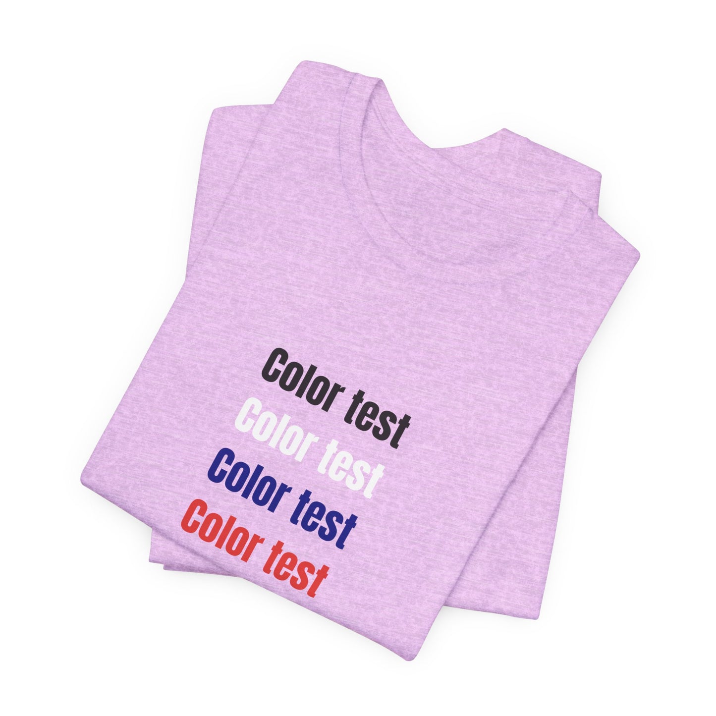 Color Test T-Shirt — Minimal Multicolor Typography Tee
