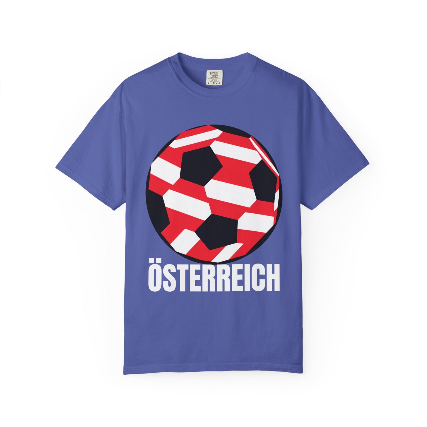 Austria Football Fan Old School Osterreich Custom Soccer Ball Design T-Shirt
