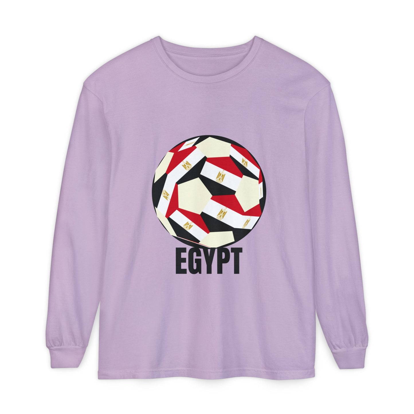 Egypt Fan Specialty Soccer Ball Design Long Sleeve T-Shirt