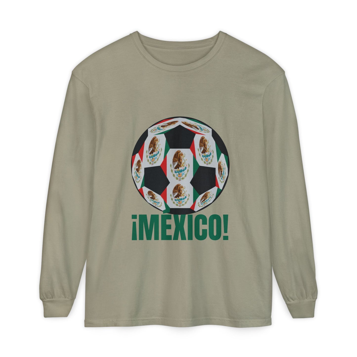 !Mexico! Fan Specialty Soccer Ball Design Long Sleeve