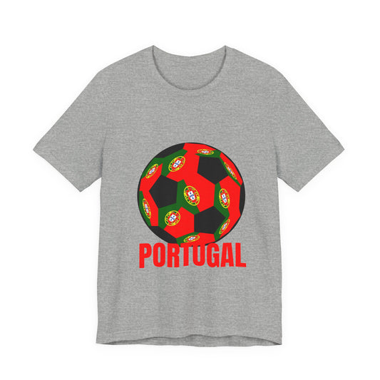 Portugal Fan Specialty Soccer Ball Design T Shirt