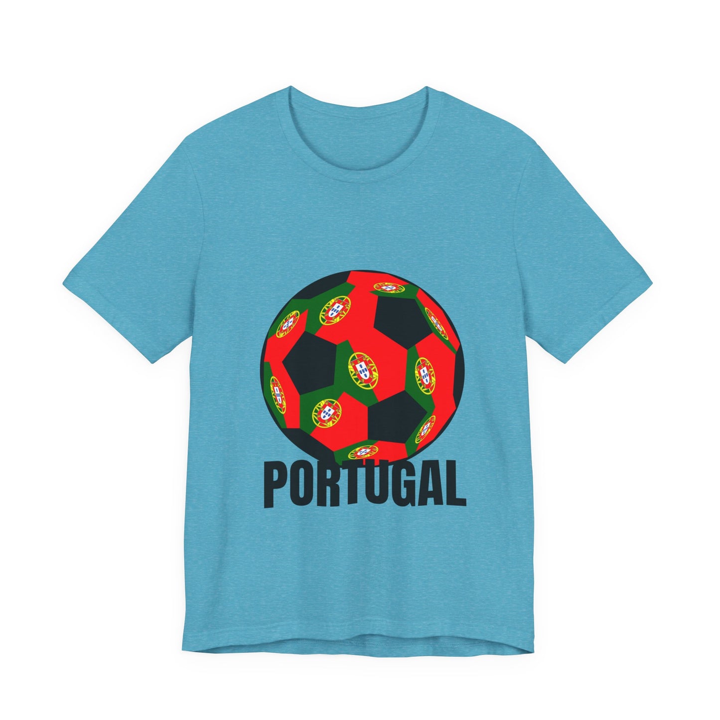 Portugal Fan Specialty Soccer Ball Design T Shirt