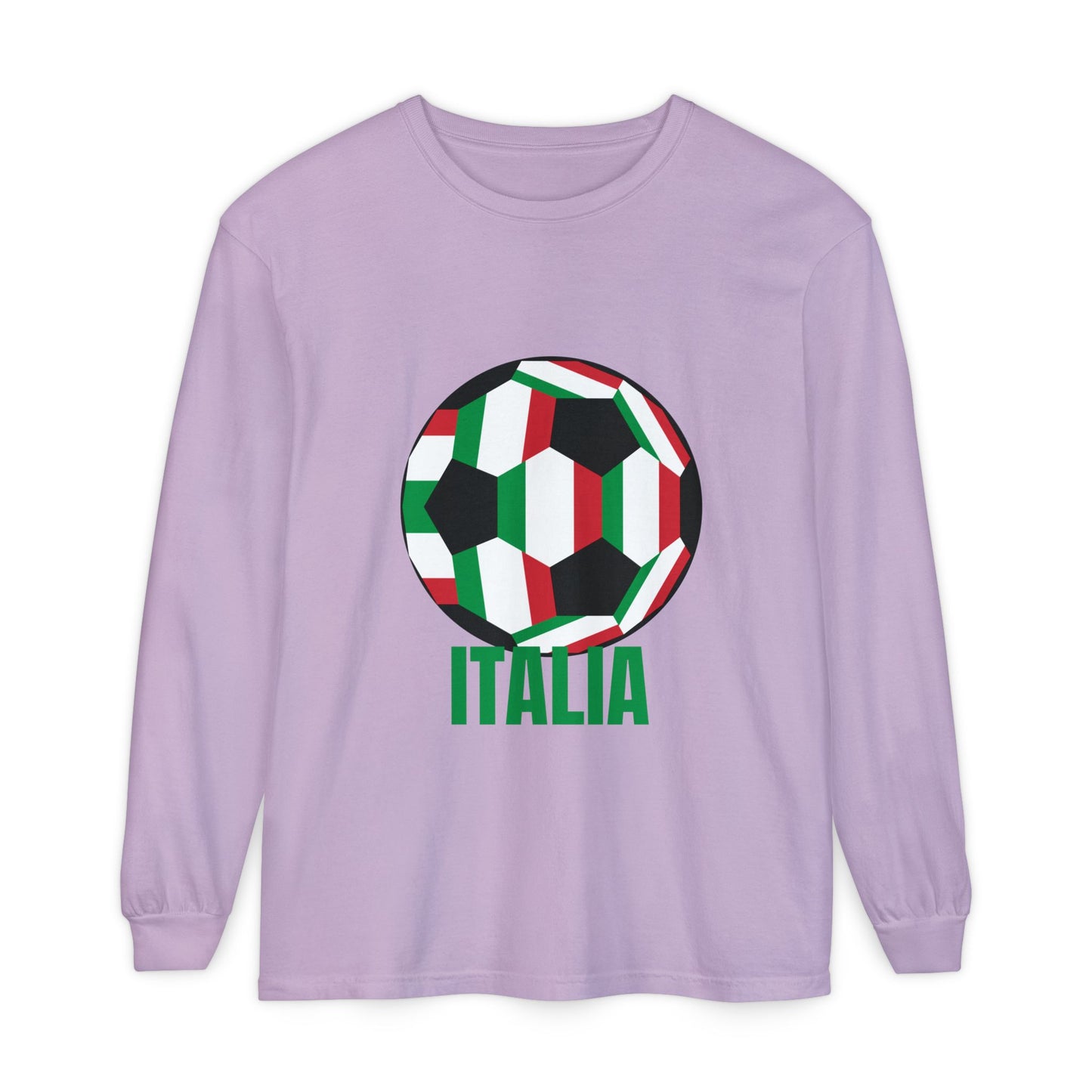 Italia Fan Specialty Soccer Ball Design  Long Sleeve Shirt