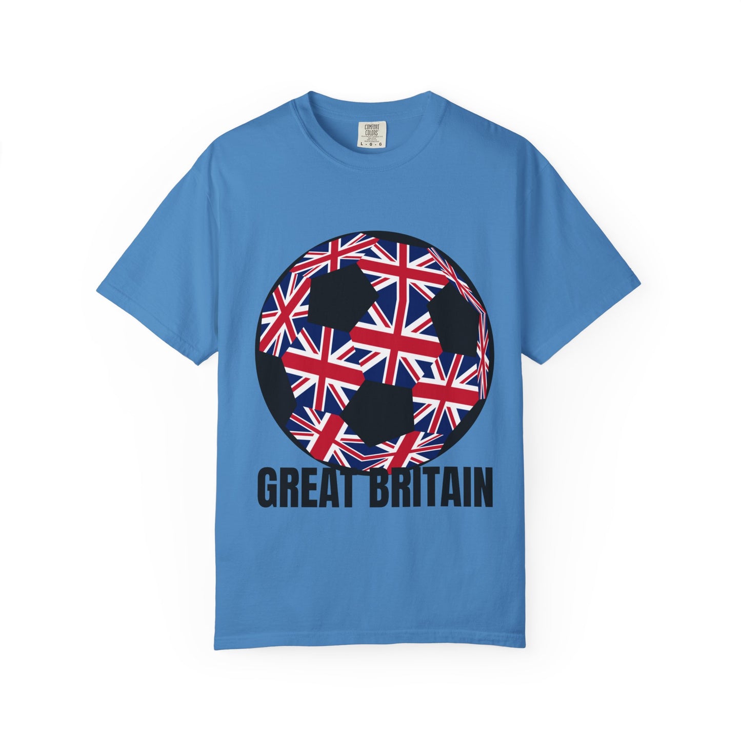 Great Britain Fan Specialty Soccer Ball Design T Shirt