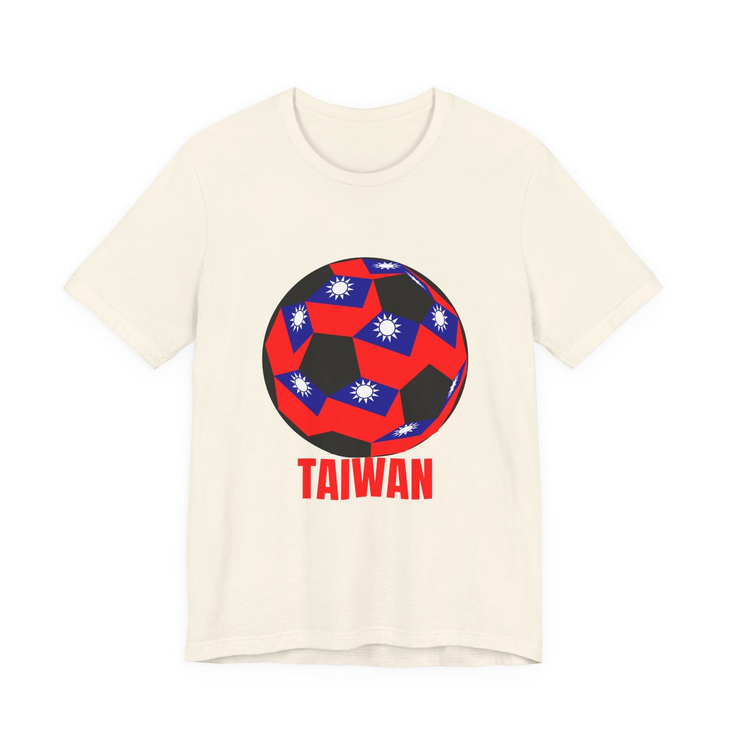 Taiwan Soccer Ball Graphic with 'TAIWAN' Red Text