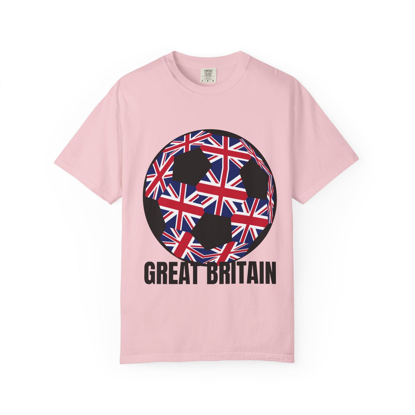 Great Britain Fan Specialty Soccer Ball Design T Shirt
