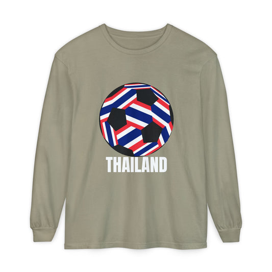 Thailand Fan Specialty Soccer Ball Design  Long Sleeve Tee