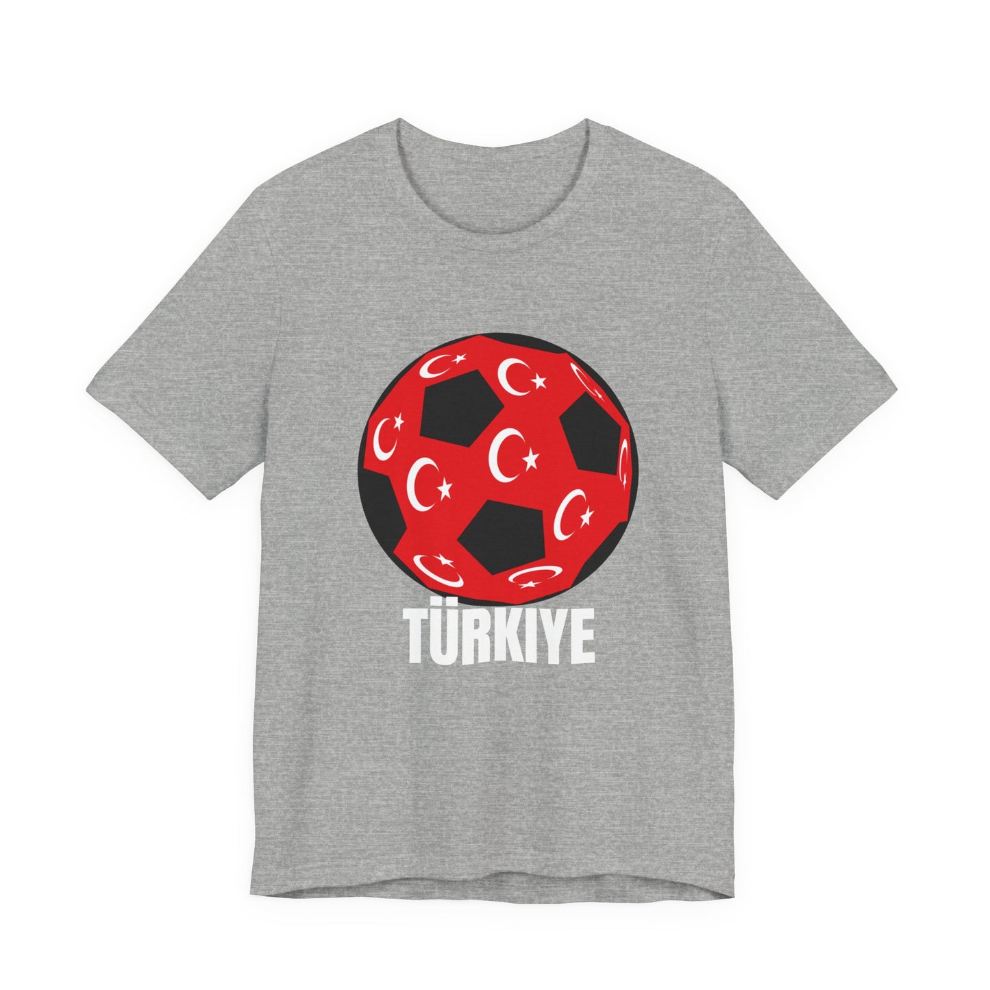 Türkiye Fan Specialty Soccer Ball Design T Shirt White Text