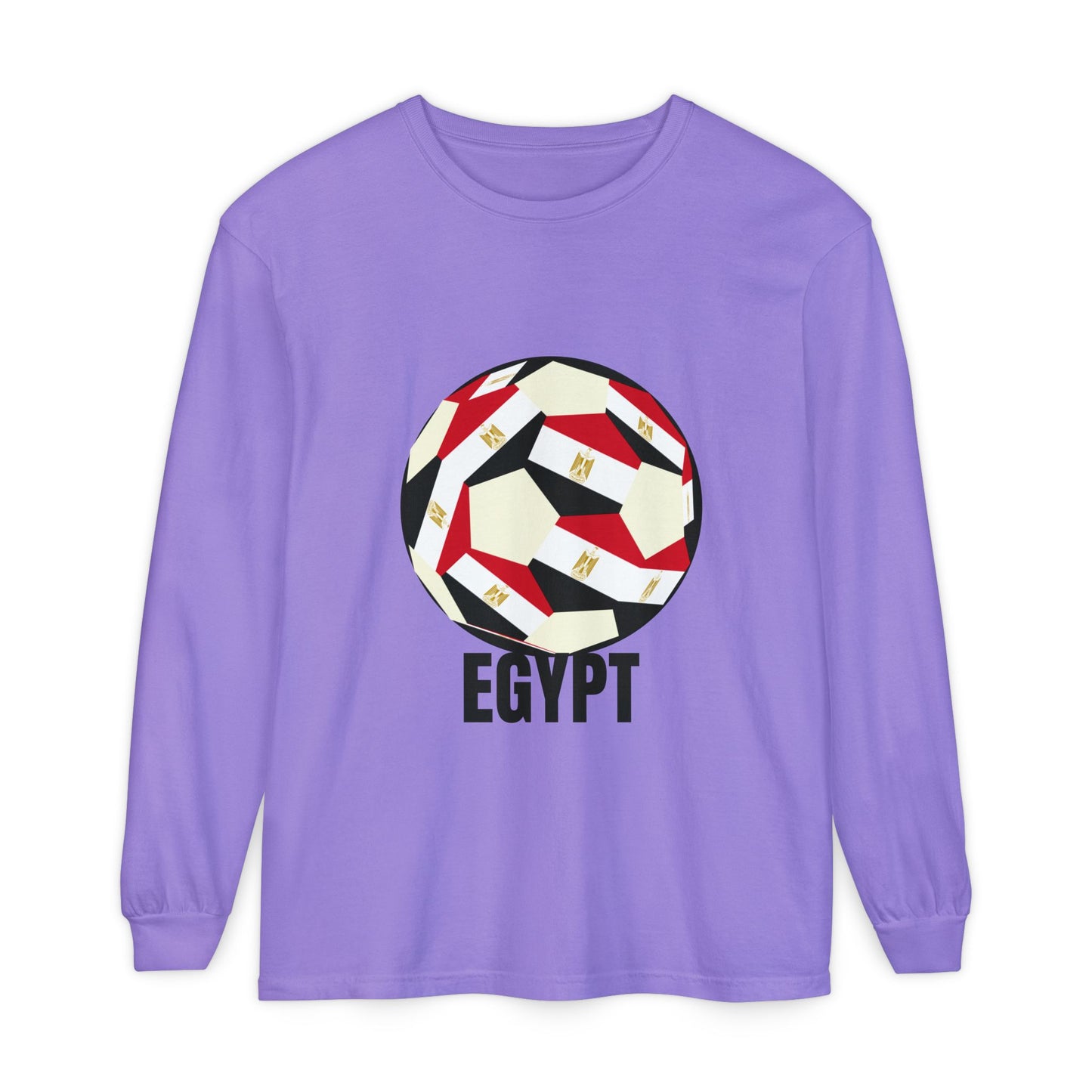 Egypt Fan Specialty Soccer Ball Design Long Sleeve T-Shirt