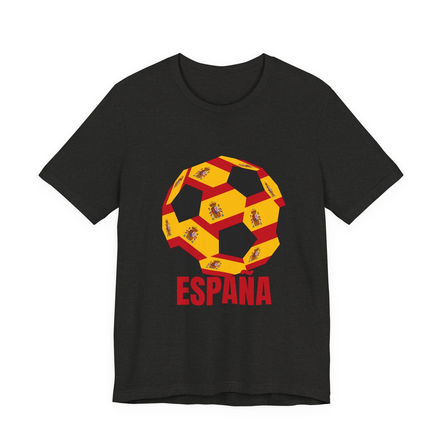 España Soccer Ball Design T-Shirt Red Text