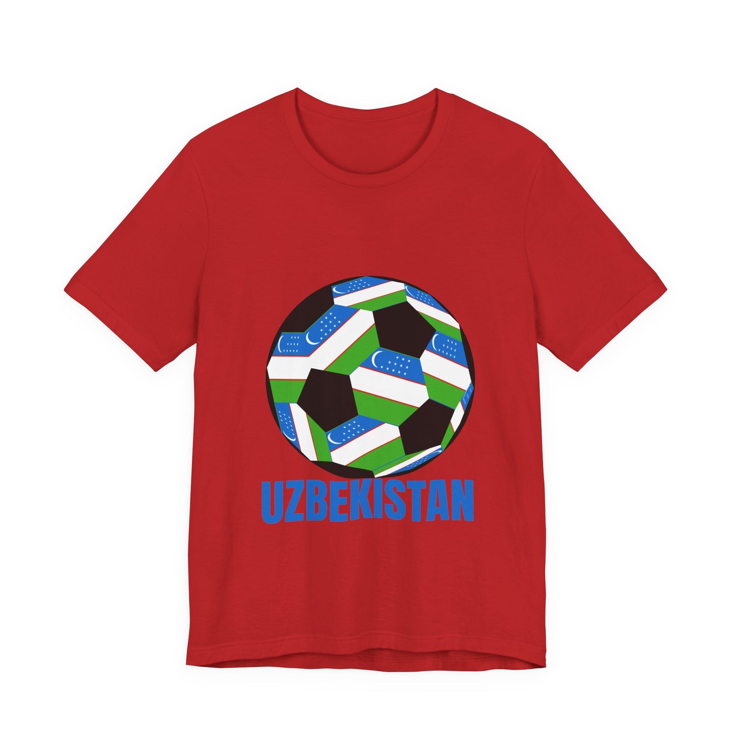 Uzbekistan Fan Specialty Soccer Ball Design T Shirt