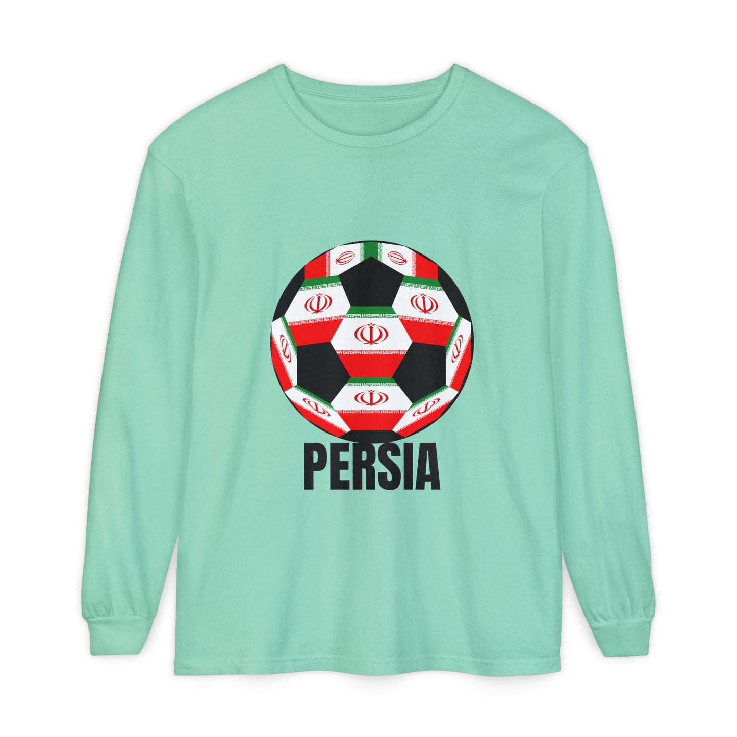 Persia Fan Specialty Soccer Ball Design  Long Sleeve Tee