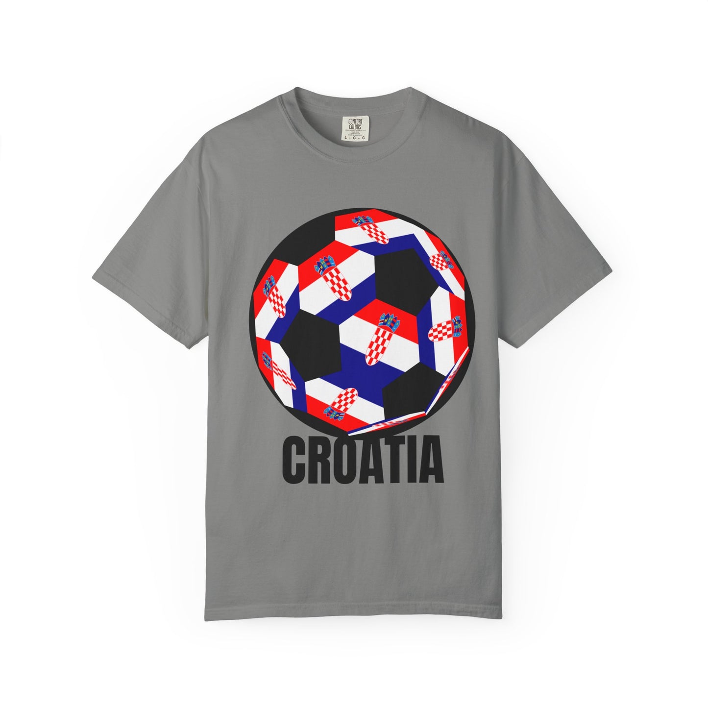Croatia Fan Specialty Soccer Ball Design T Shirt