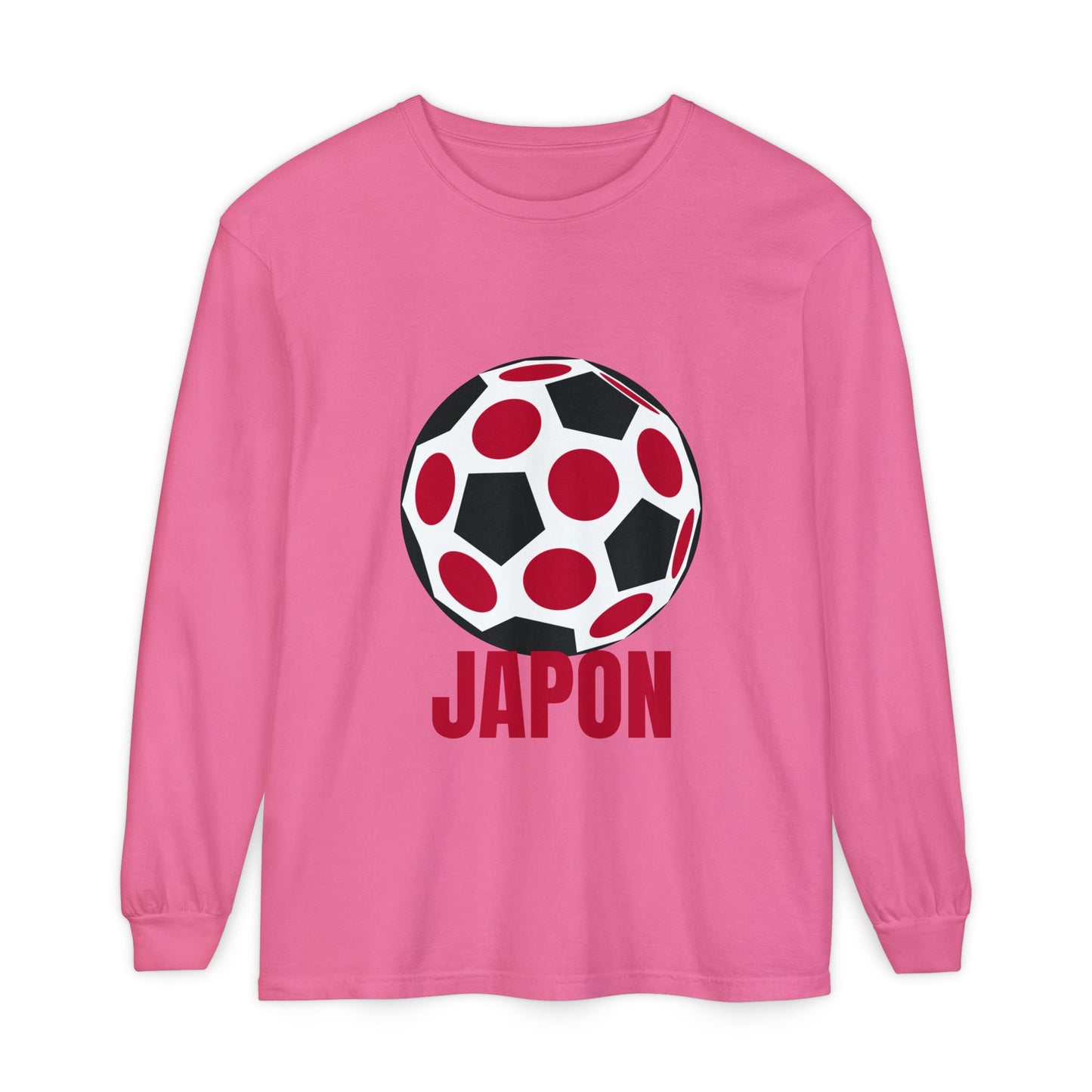 Japon Fan Specialty Soccer Ball Design Long Sleeve Tee