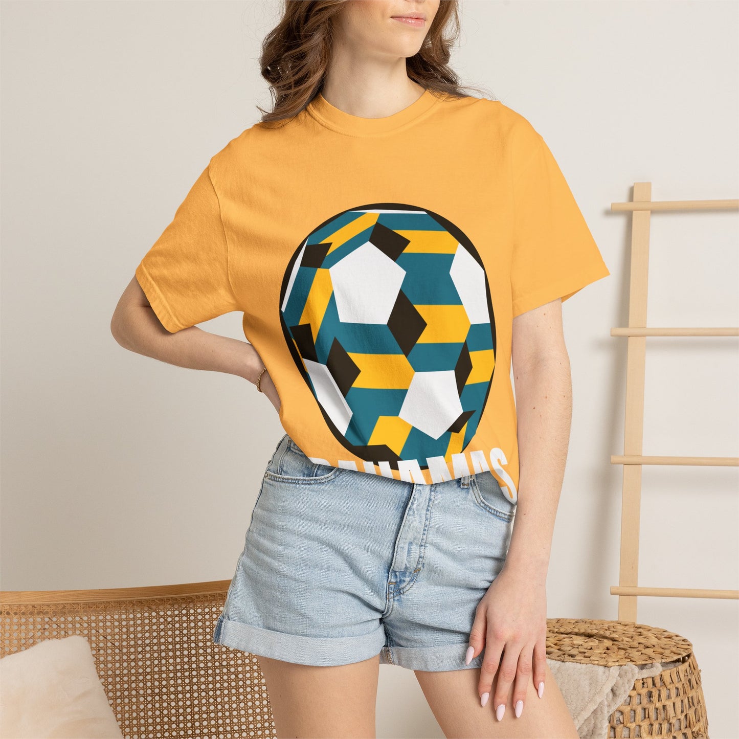Bahamas Fan Specialty Soccer Ball Design T Shirt