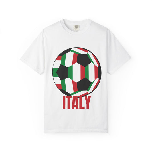 Italy Fan Specialty Soccer Ball Design T Shirt