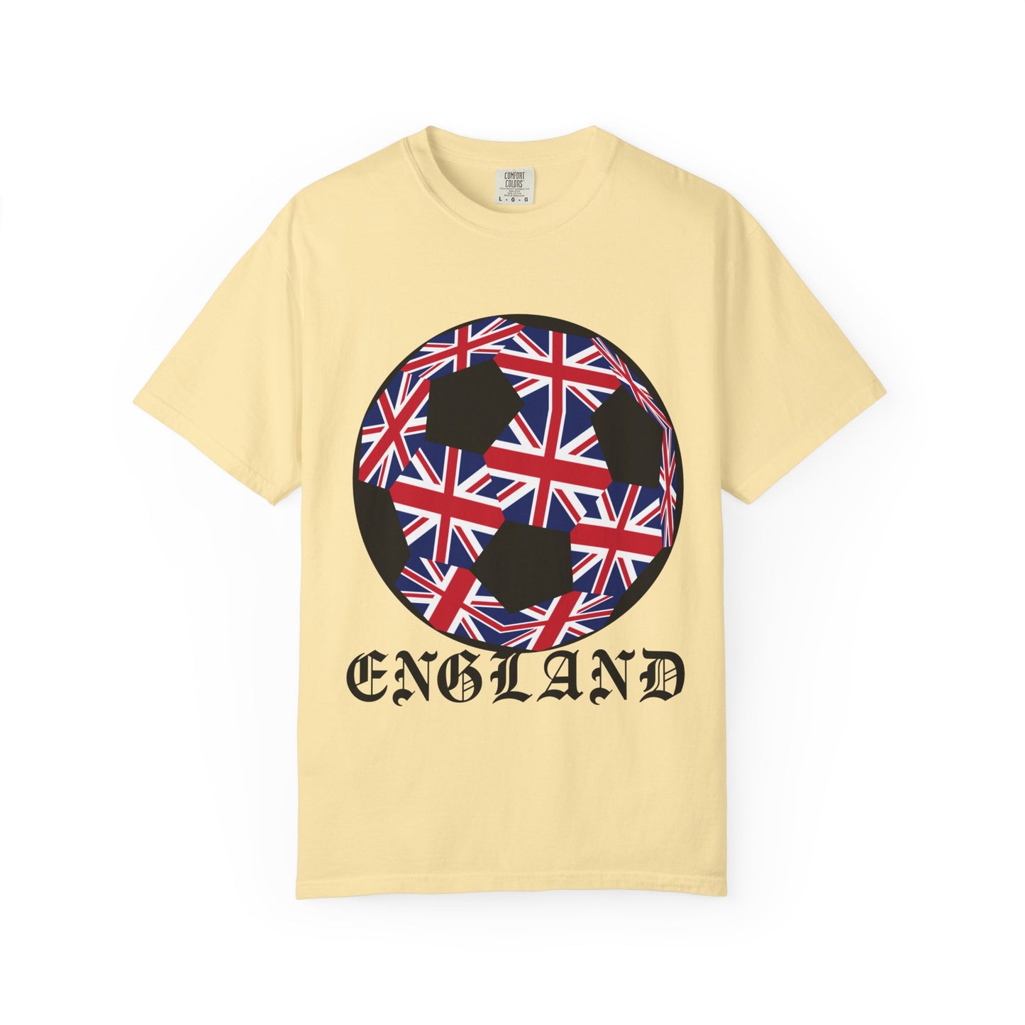 Old English Style Specialty Soccer Ball Design T Shirt