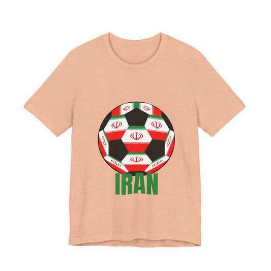 Iran Fan Specialty Soccer Ball Design T Shirt