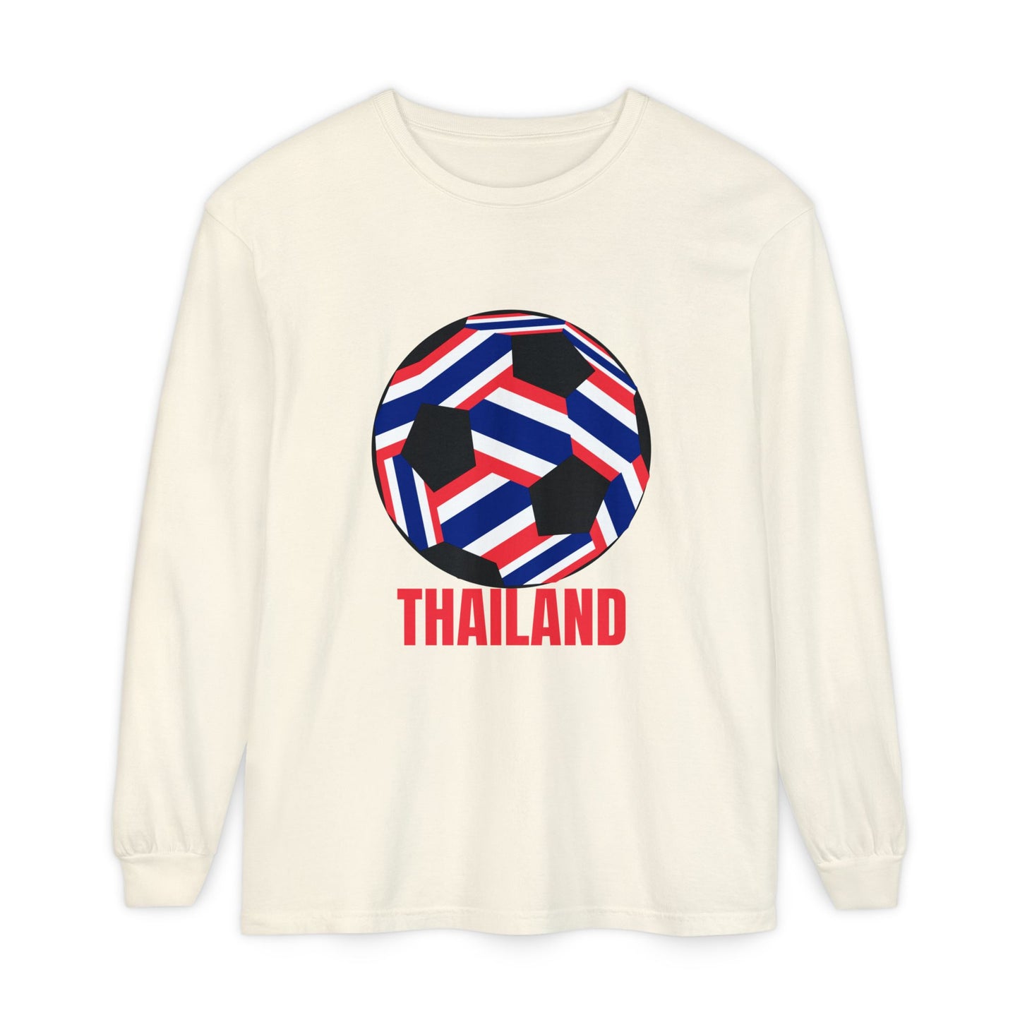 Thailand Fan Specialty Soccer Ball Design Long Sleeve T-Shirt