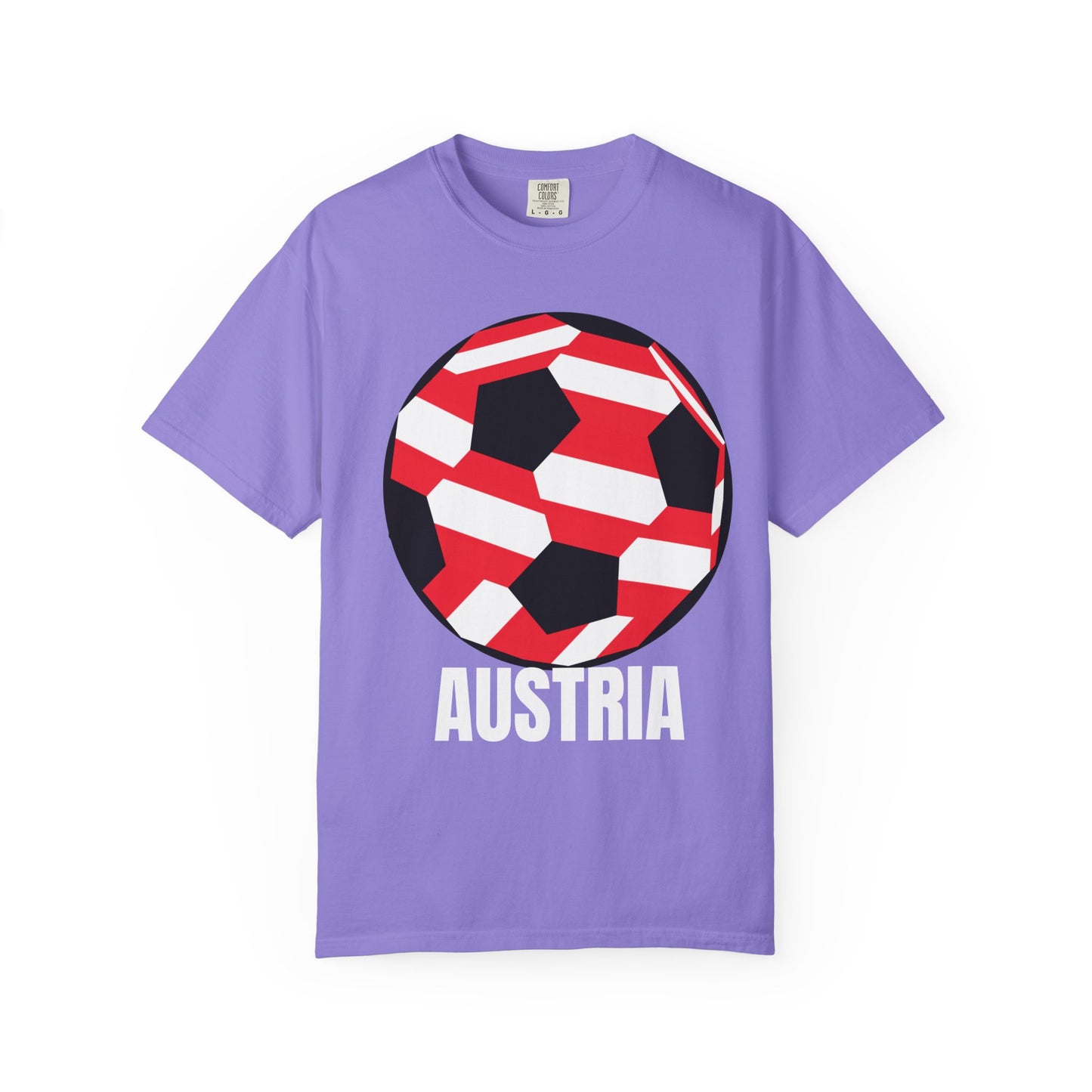 Austria Fan Specialty Soccer Ball Design T-SHirt