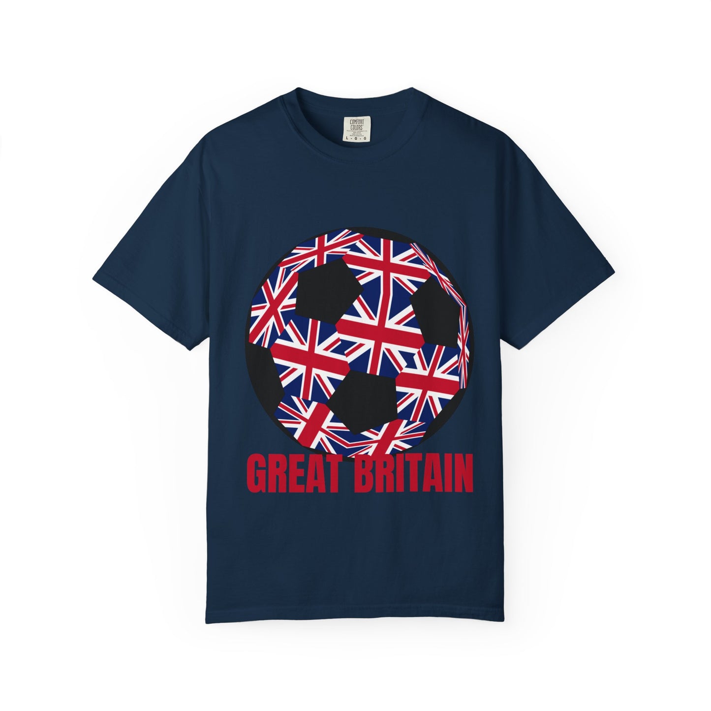 Great Britain Fan Specialty Soccer Ball Design T Shirt