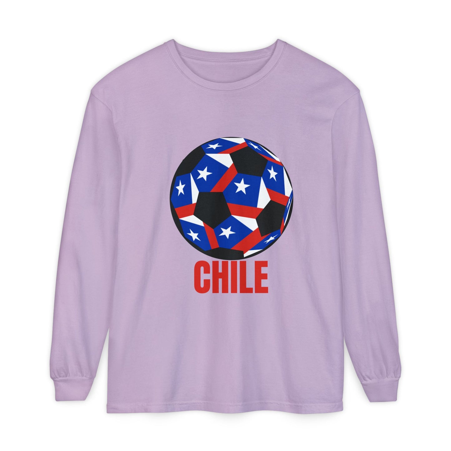 Chile Fan Specialty Soccer Ball Long Sleeve Tee