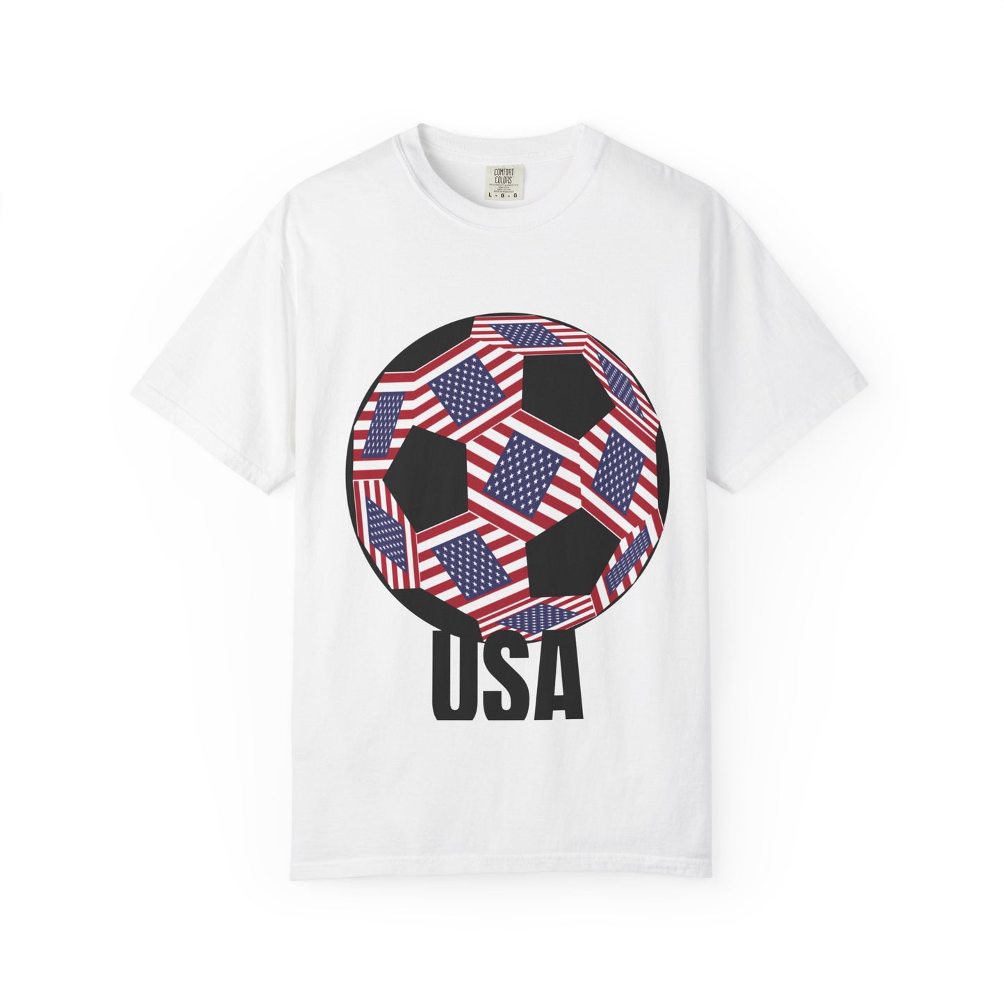 Patriotic USA Fan Specialty Soccer Ball Design T Shirt
