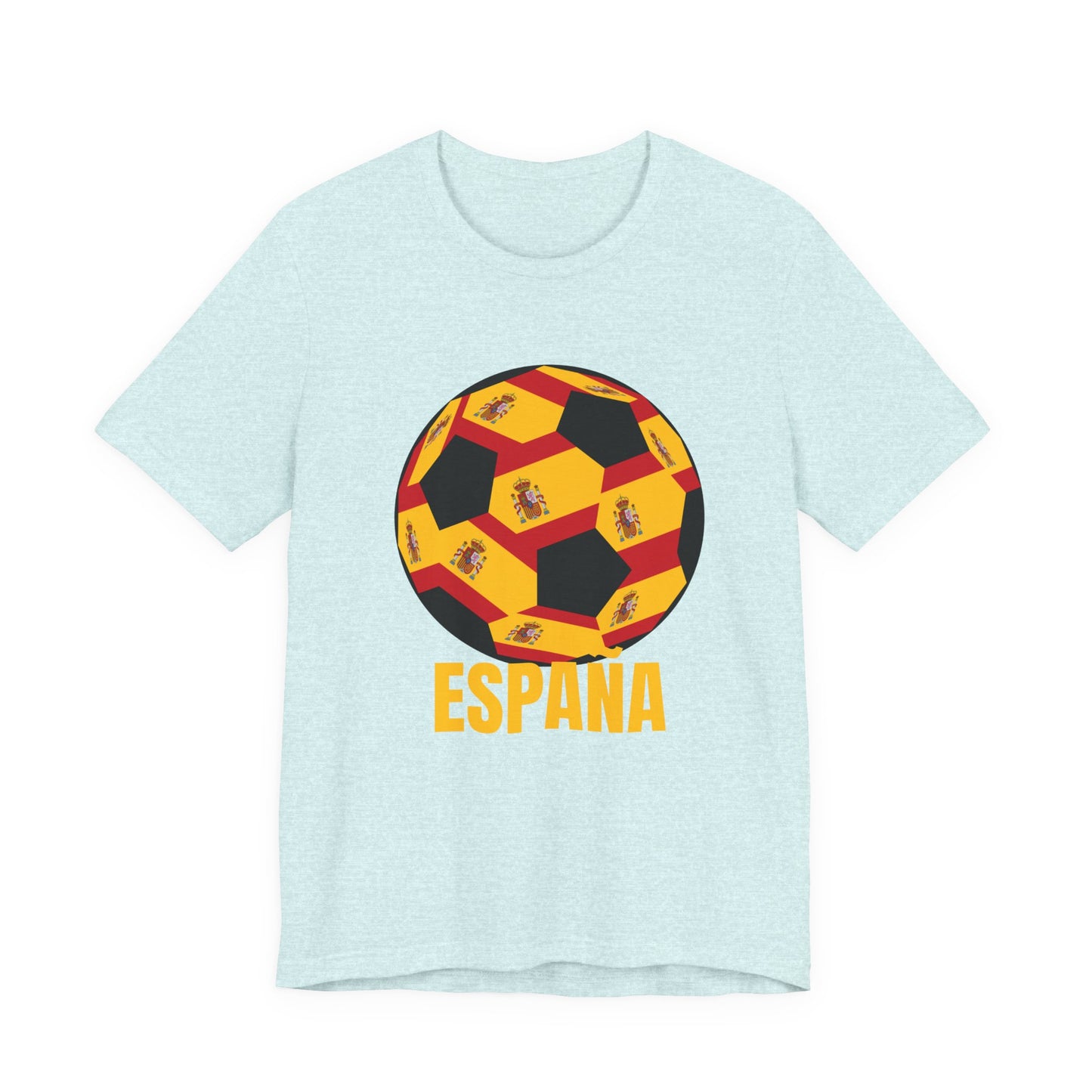 España Soccer Ball T-Shirt Gold Text