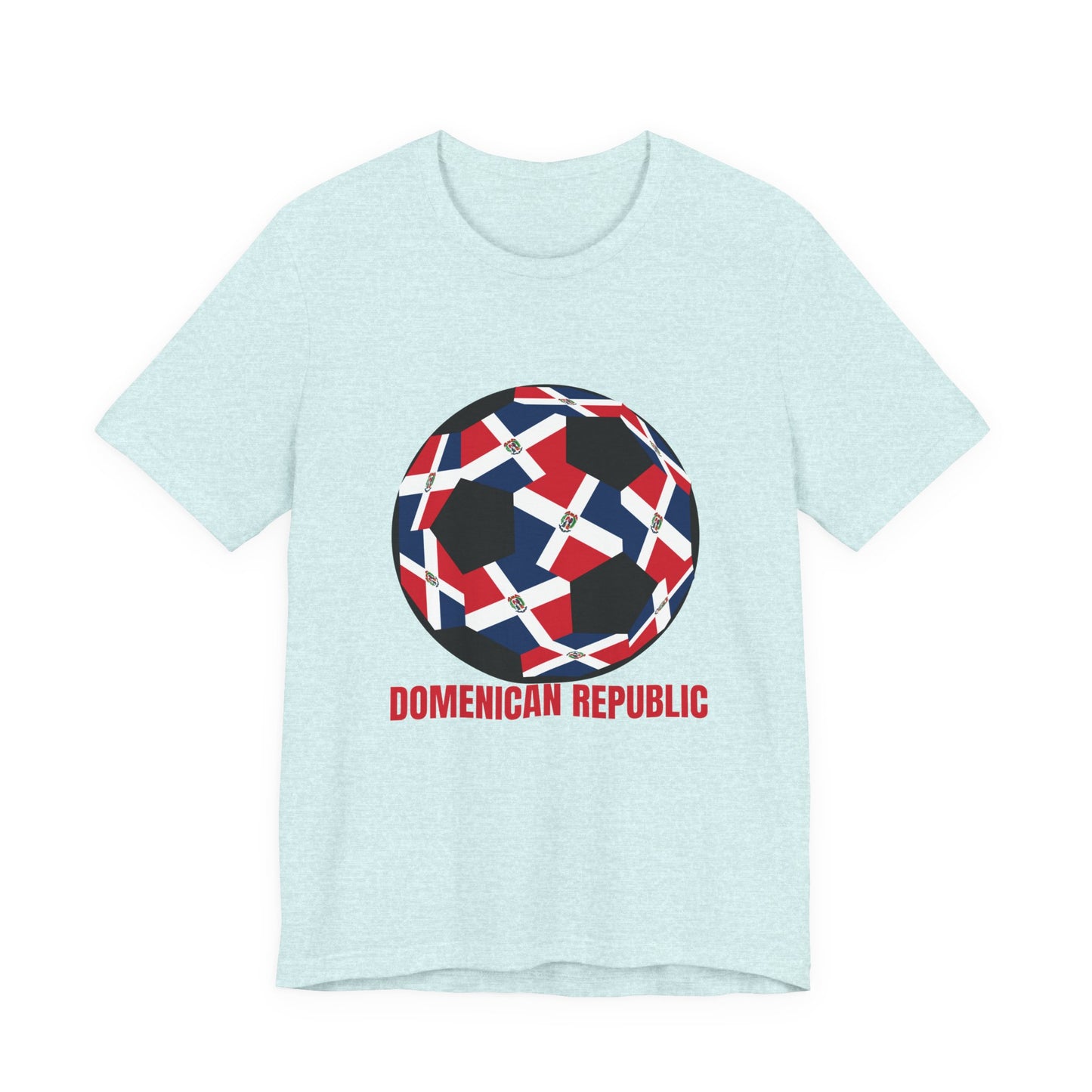 Domenican Republic Fan Specialty Soccer Ball Design T Shirt