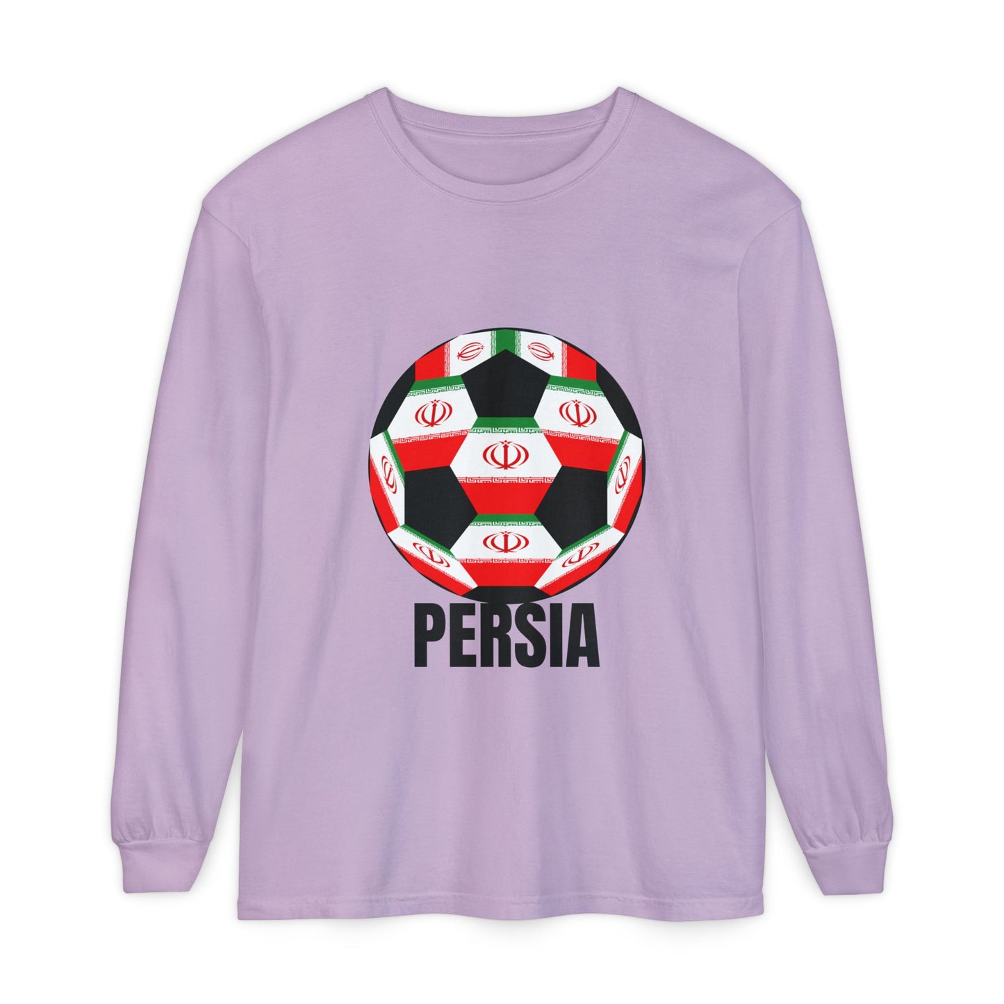 Persia Fan Specialty Soccer Ball Design  Long Sleeve Tee