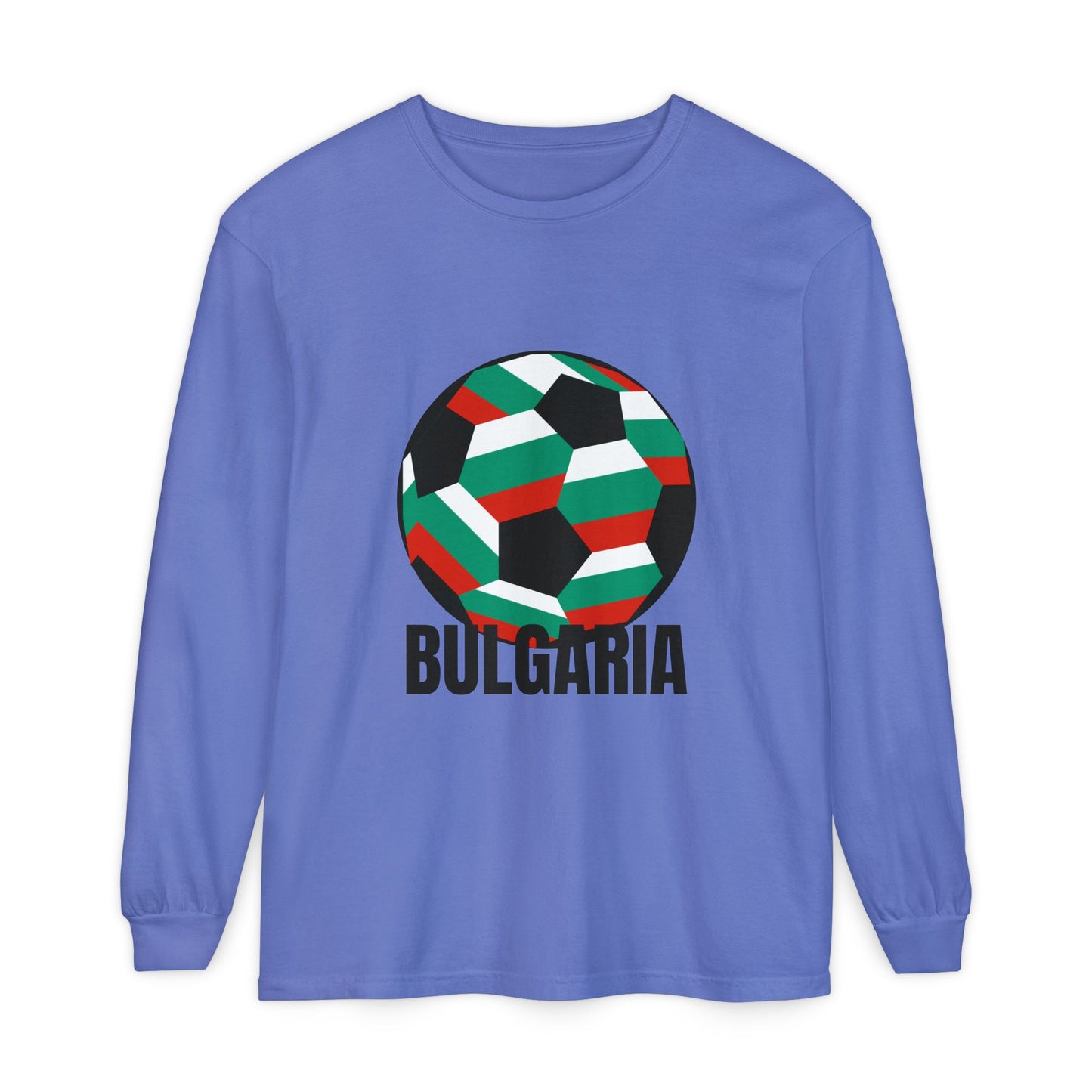 Bulgaria Fan Specialty Soccer Ball Design Long Sleeve Tee