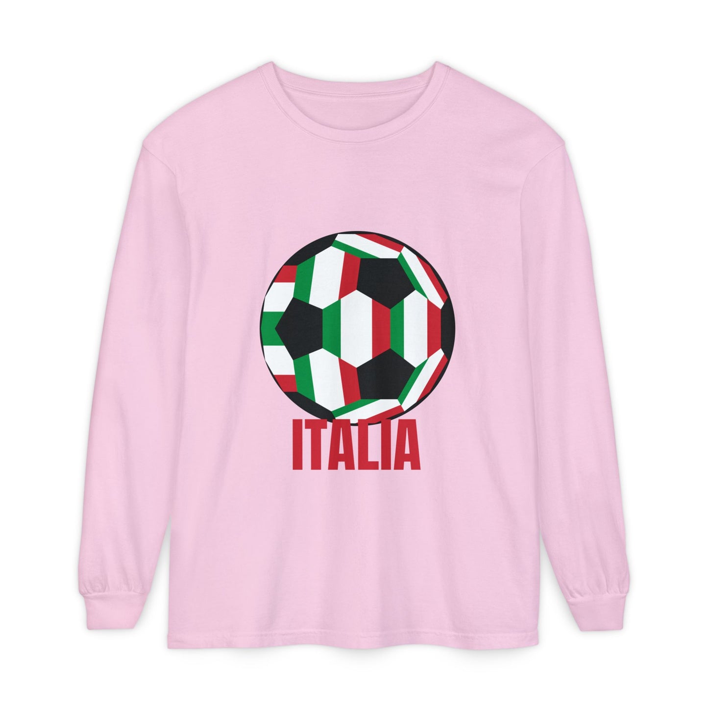 Italia Fan Specialty Soccer Ball Design  Long Sleeve T-Shirt