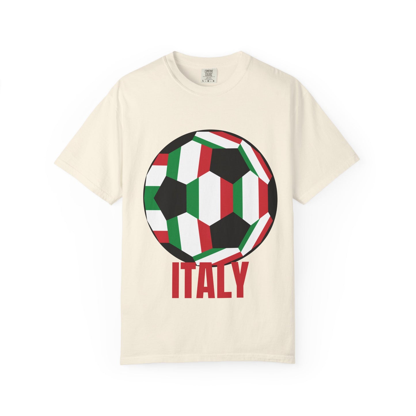 Italy Fan Specialty Soccer Ball Design T Shirt