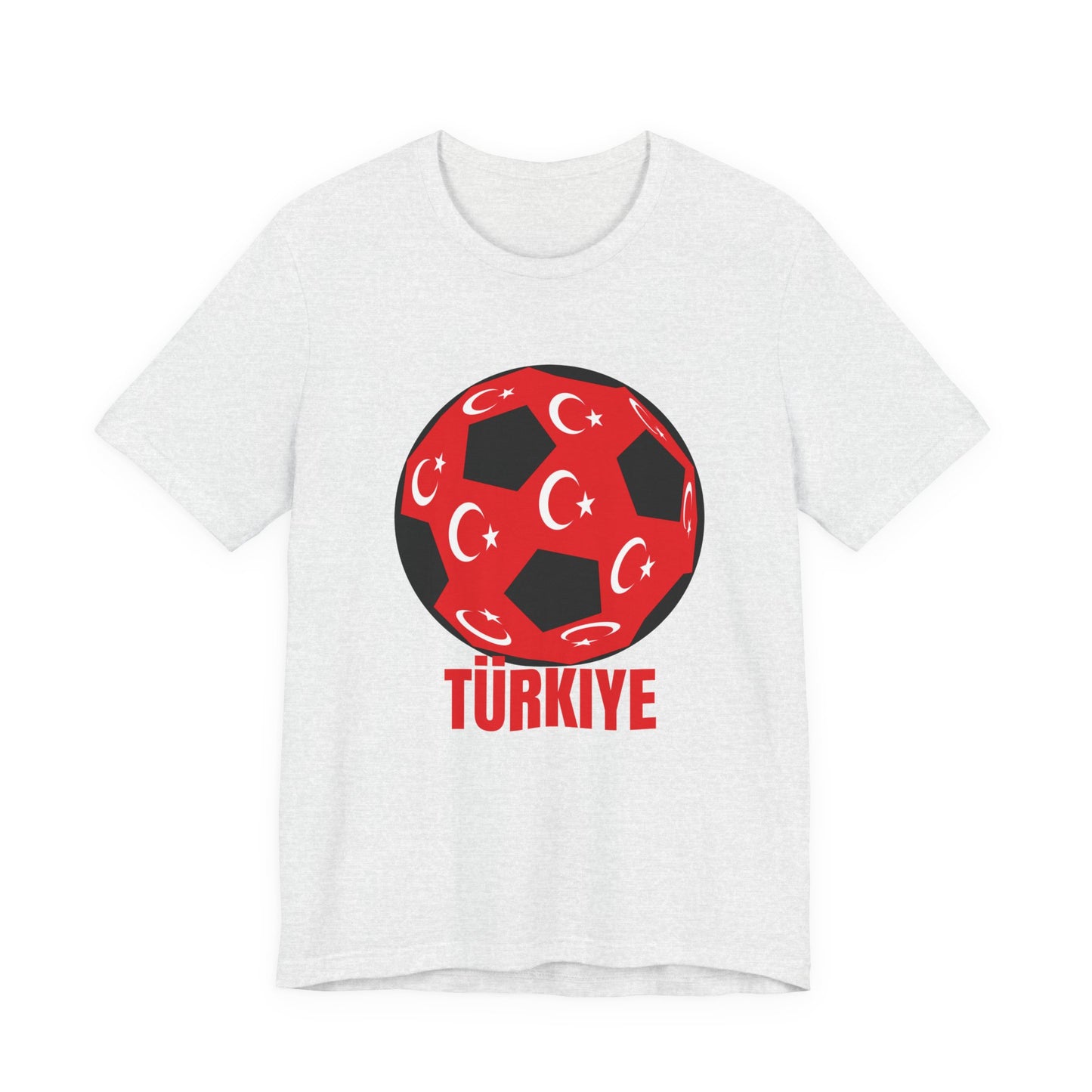 Türkiye Fan Specialty Soccer Ball Design T Shirt Red Text