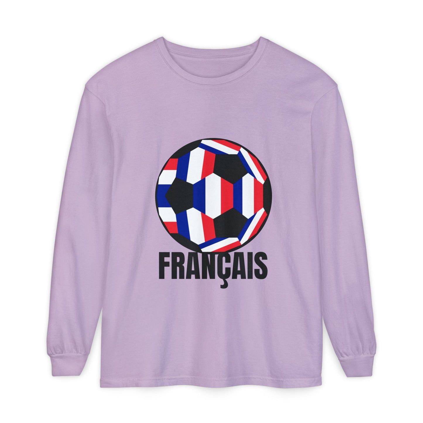 Français Fan Specialty Soccer Ball Long Sleeve T-Shirt