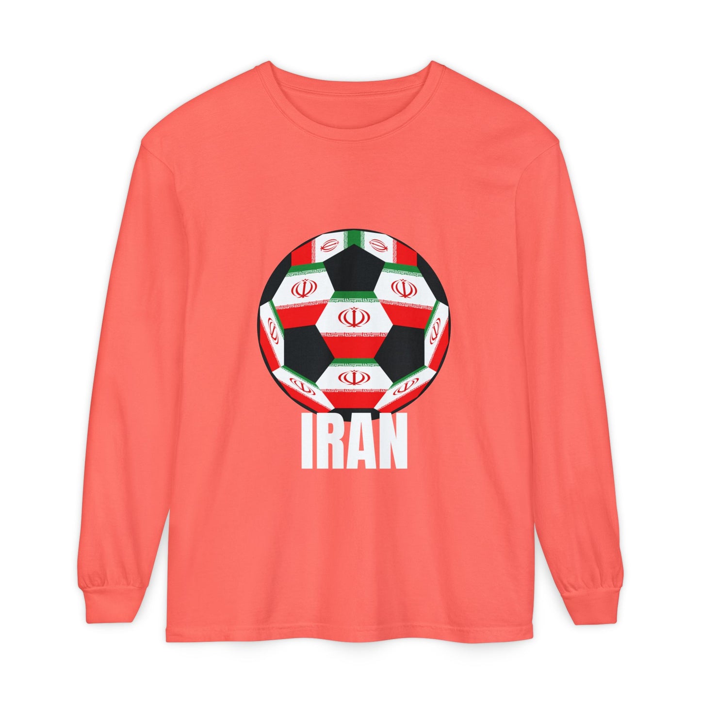 Iran Fan Specialty Soccer Ball Design  Long Sleeve Shirt