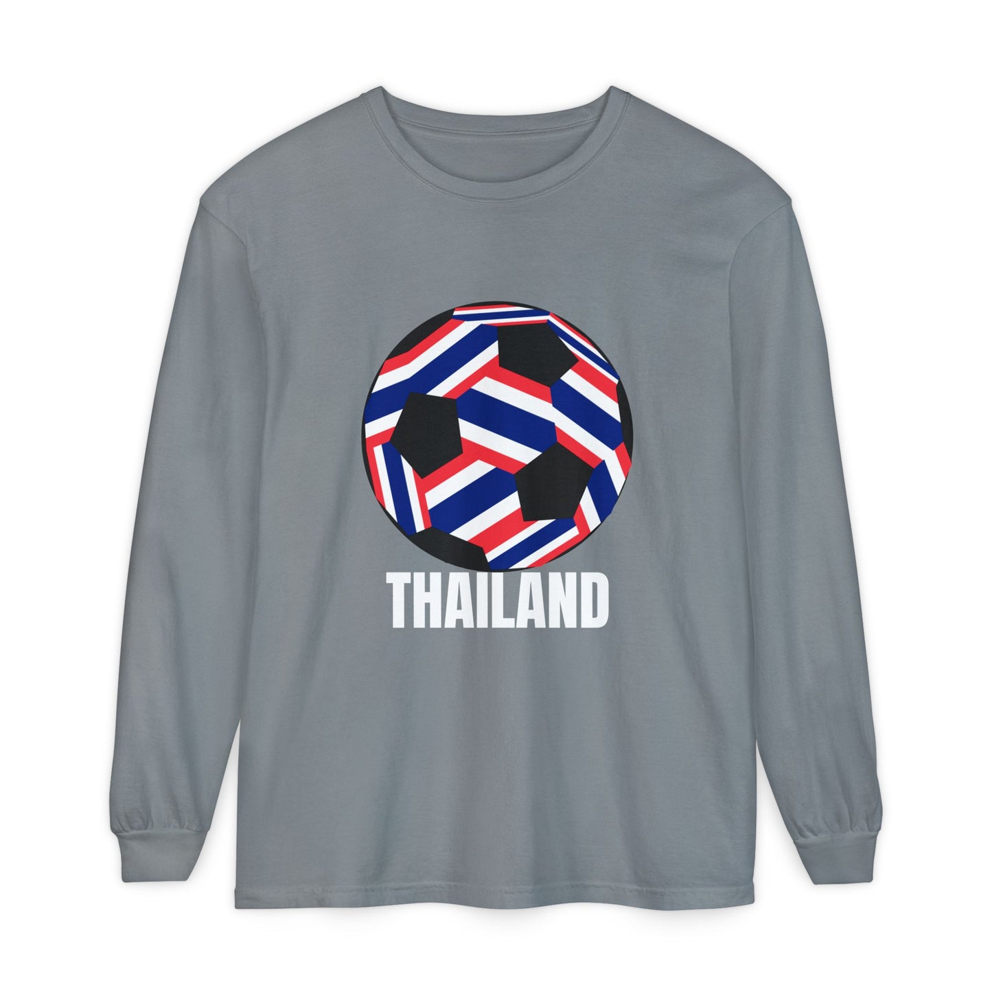 Thailand Fan Specialty Soccer Ball Design  Long Sleeve Tee