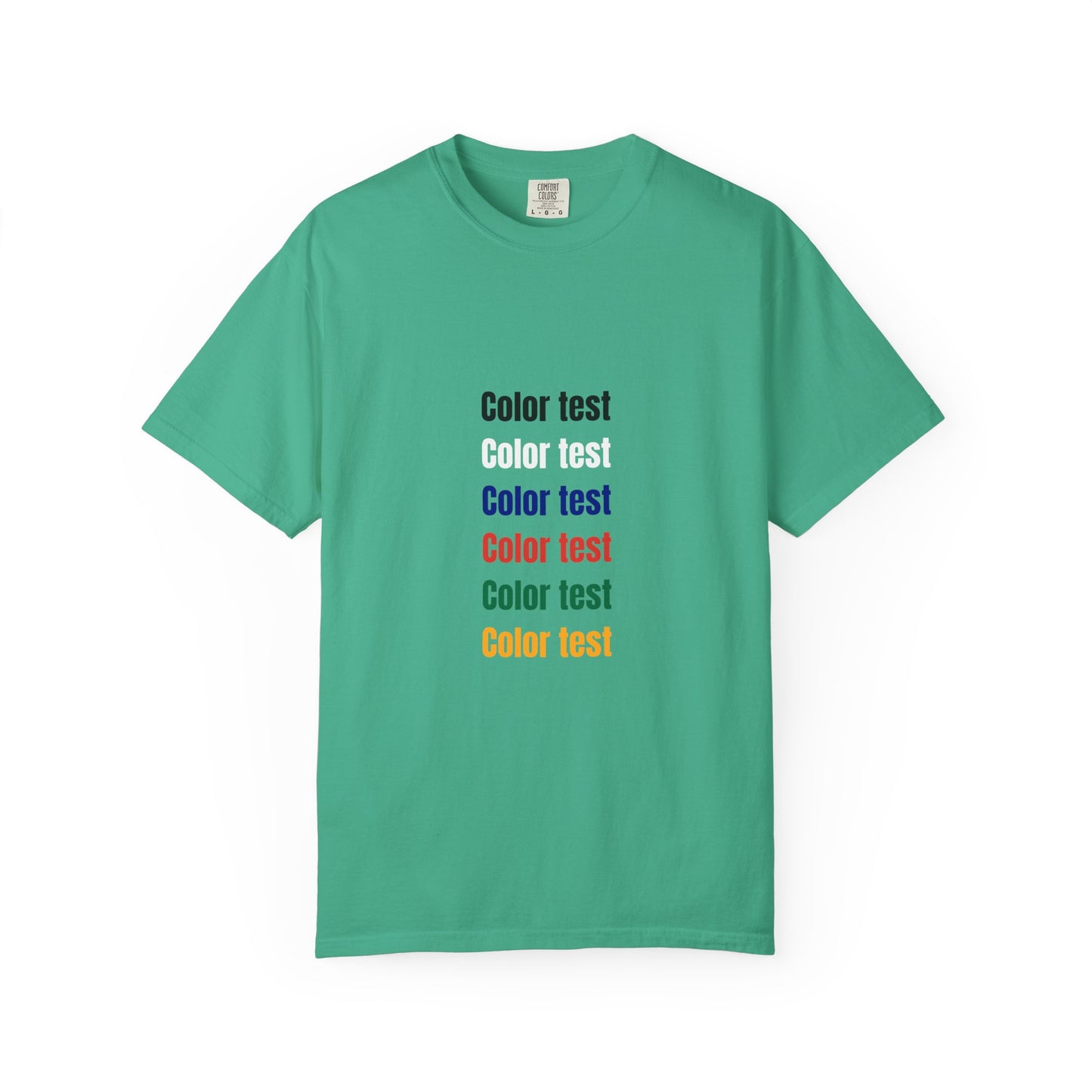 Color Test T-Shirt — Minimalist Text Graphic Tee