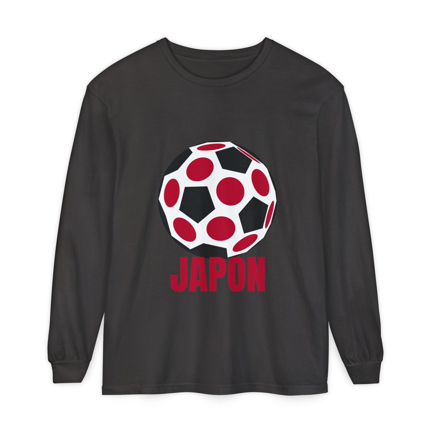 Japon Fan Specialty Soccer Ball Design Long Sleeve Tee