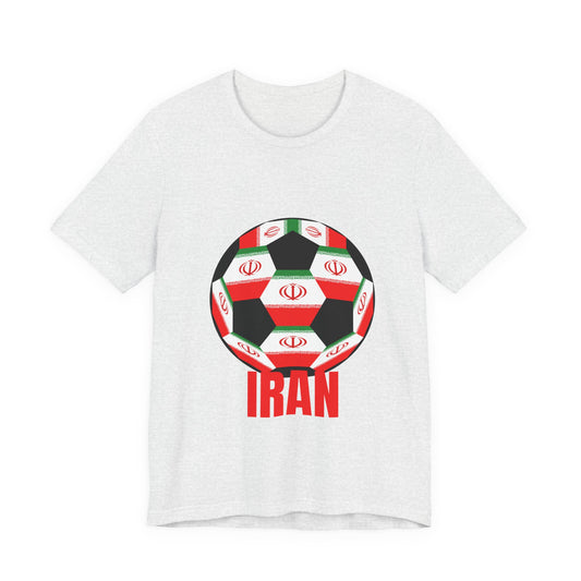 Iran Fan Specialty Soccer Ball Design T Shirt