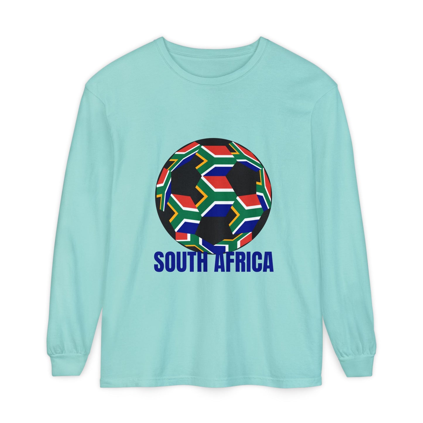 South Africa Fan Specialty Soccer Ball Design Long Sleeve Tee