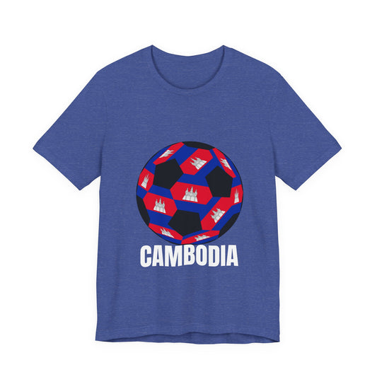 Cambodia Fan Specialty Soccer Ball Design T Shirt