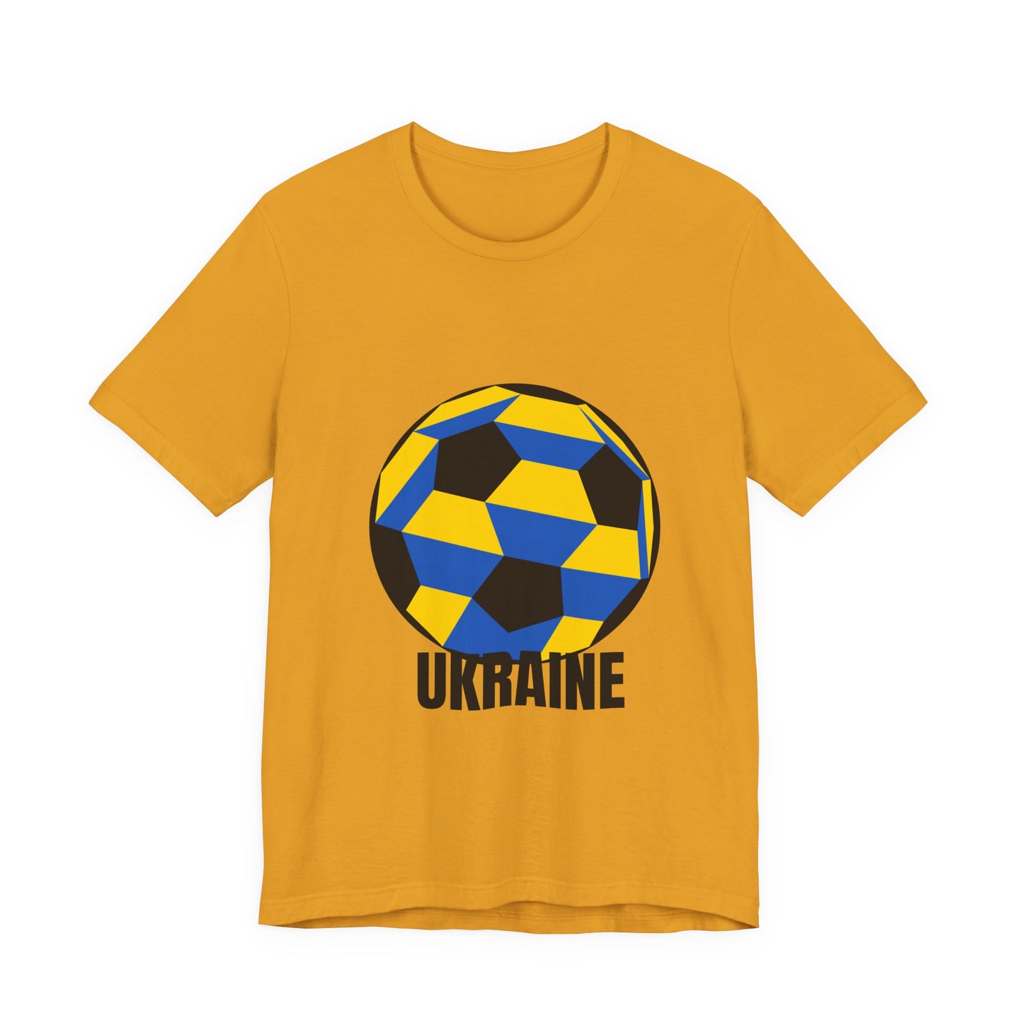 Ukraine Fan Specialty Soccer Ball Design T Shirt