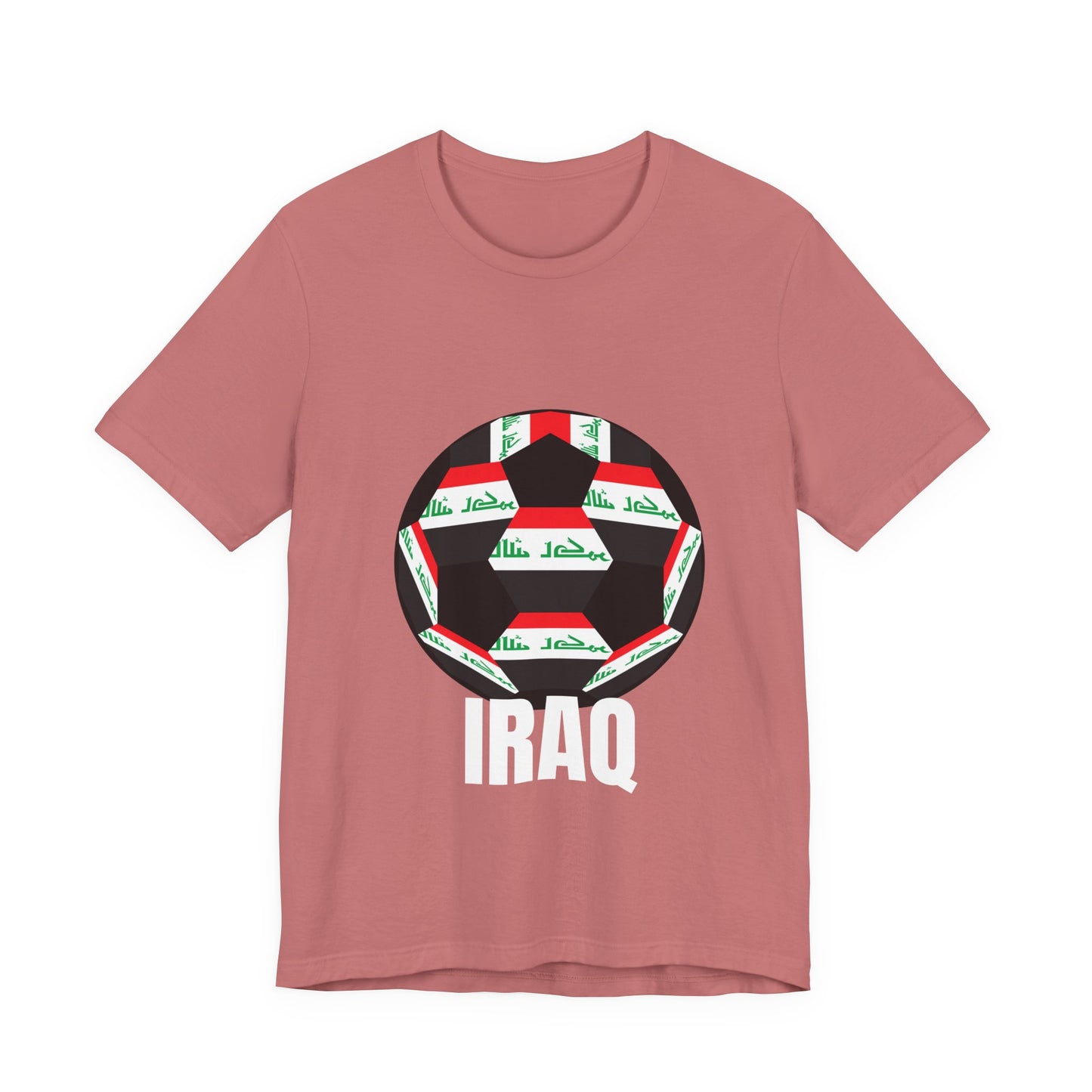 Iraq Fan Specialty Soccer Ball Design T Shirt