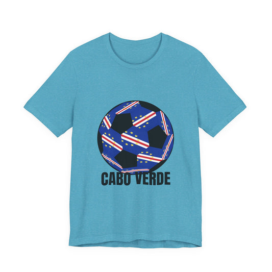Cabo Verde Fan Specialty Soccer Ball Design T Shirt