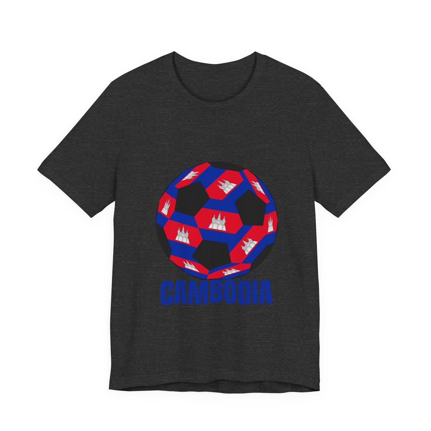 Cambodia Fan Specialty Soccer Ball Design T Shirt