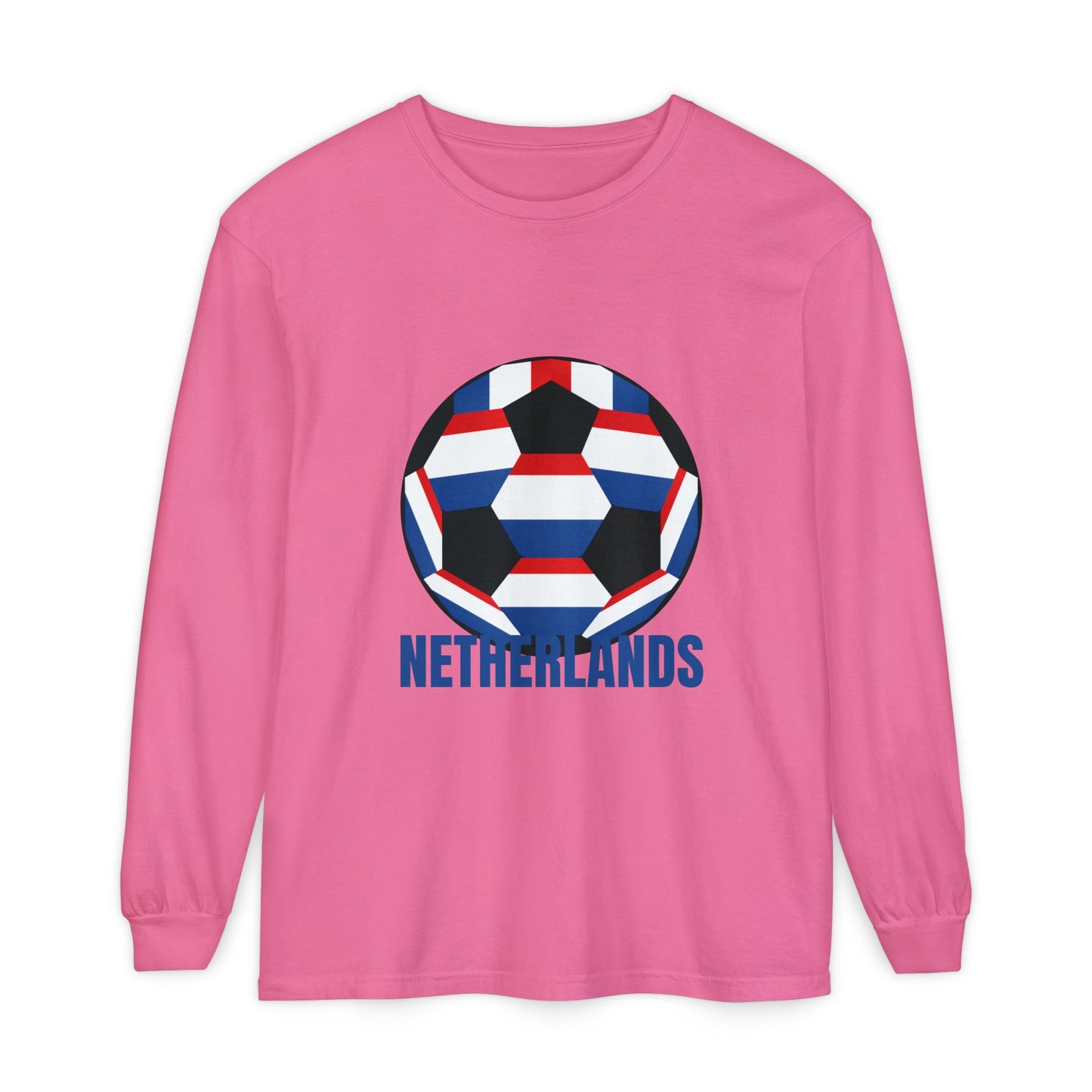 Netherlands Fan Specialty Soccer Ball Long Sleeve Tee