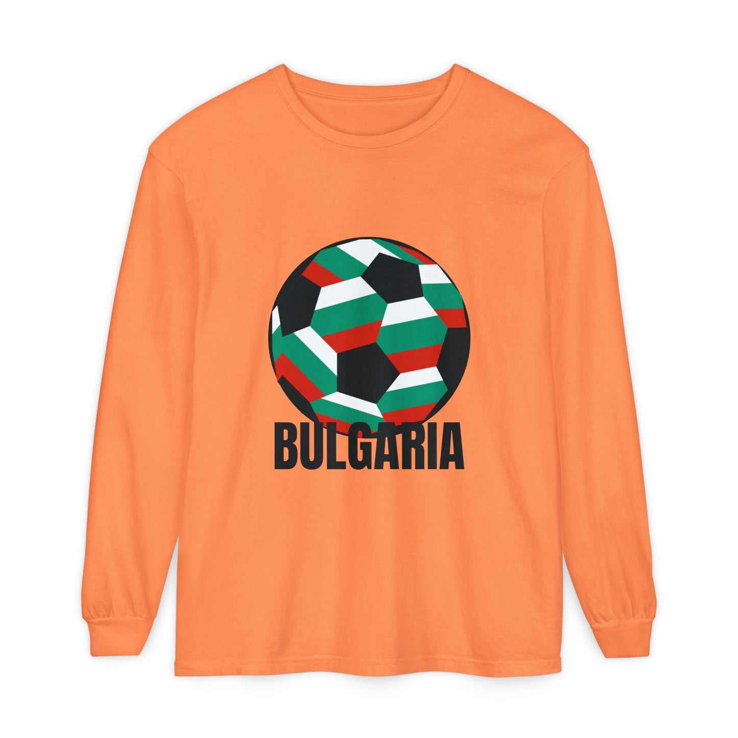 Bulgaria Fan Specialty Soccer Ball Design Long Sleeve Tee